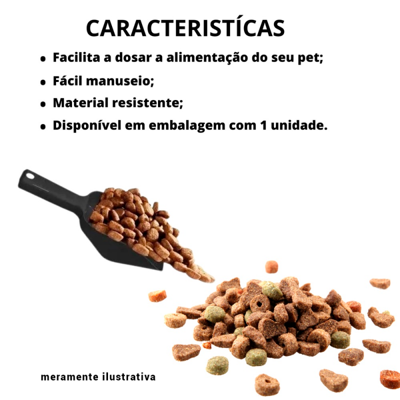 Pá Dosadora Plástica Com Cabo Para Ração Pet - Feira Da Madrugada SP