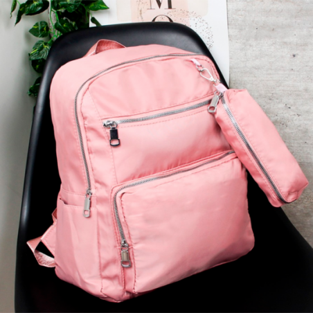 Mochila Feminina Impermeável Com Bolsos
