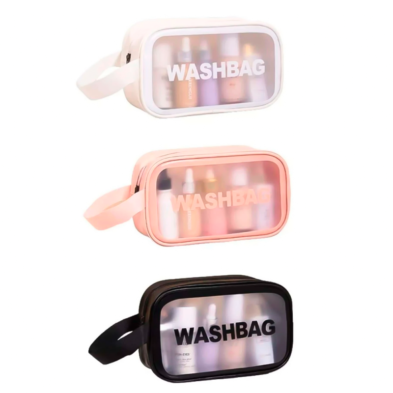 Necessaire Organizadora Transparente Com Alça De Mão - Compre Agora!
