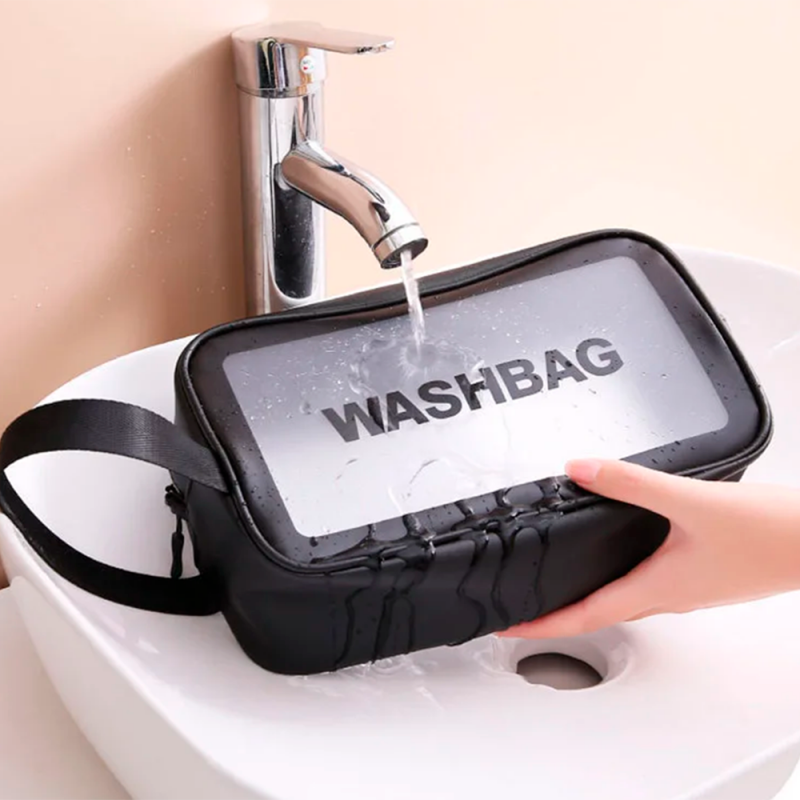 Necessaire Organizadora Transparente Com Alça De Mão - Compre Agora!