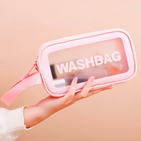 Necessaire Organizadora Transparente Com Alça De Mão - Compre Agora!