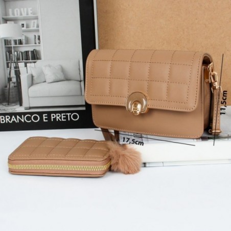 Bolsa Feminina Transversal Estilo Blogueira Com Carteira - Compre Agora!