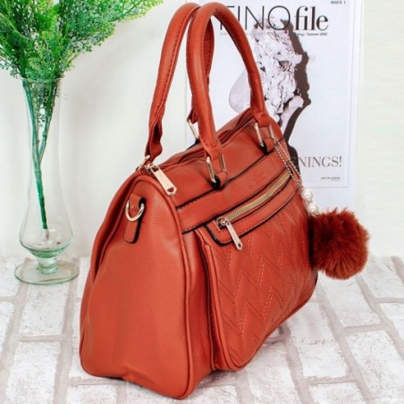 Bolsa Ombro Média Texturizada Elegante Feminina - Feira Da Madrugada SP!