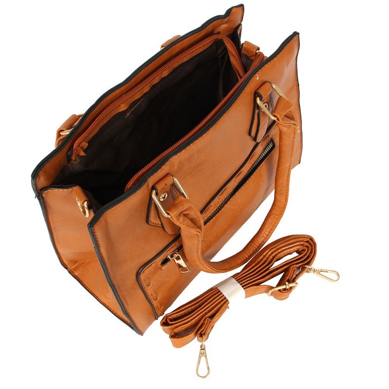 Bolsa Feminina Quadrada Média Social De Ombro Com Tresse - Feira Da Madrugada SP
