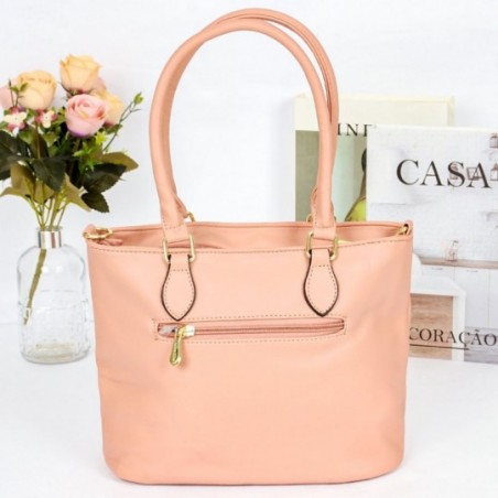 Bolsa Lisa Média Feminina De Ombro Com Detalhes Dourados - Feira Da Madrugada SP