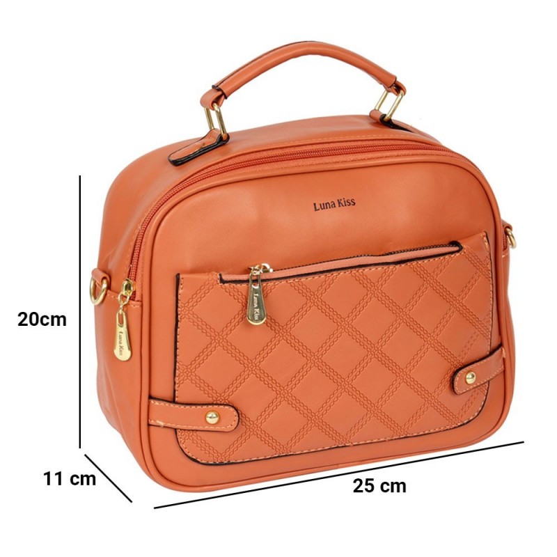 Bolsa Feminina Transversal Acolchoada Com Alça De Mão - Feira Da Madrugada SP