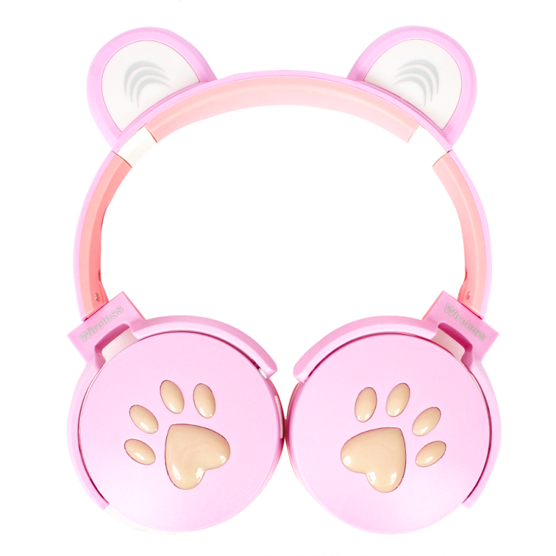 Fone De Ouvido Headphone Wireless Cat Ear Sem Fio Com LED  - Feira Da Madrugada SP