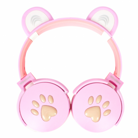 Fone De Ouvido Headphone Wireless Cat Ear Sem Fio Com LED  - Feira Da Madrugada SP