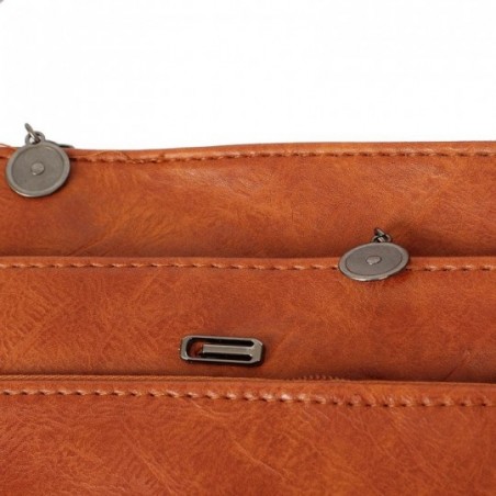 Bolsa Transversal Feminina Pequena Texturizada C/ 3 Divisórias - Feira Da Madrugada SP