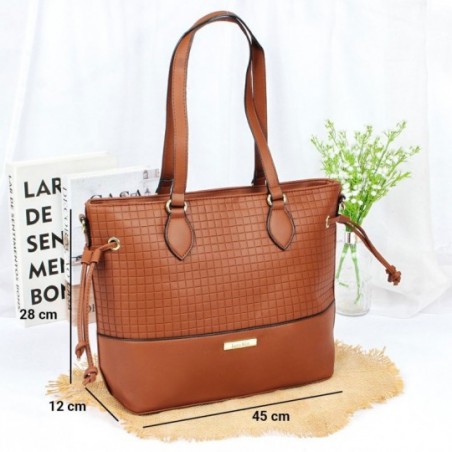 Bolsa Totem Feminina Espaçosa Grande De Ombro Texturizada  - Feira Da Madrugada SP