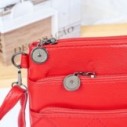 Bolsa Feminina Transversal Texturizada Com 3 Zíperes - Feira Da Madrugada SP