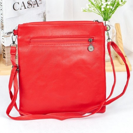 Bolsa Feminina Transversal Texturizada Com 3 Zíperes - Feira Da Madrugada SP
