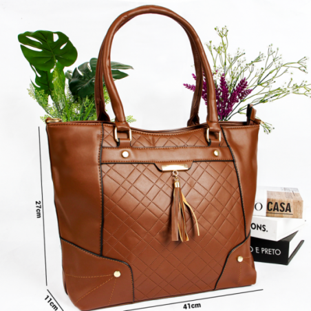 Bolsa Grande Feminina Espaçosa De Ombro 2 Divisórias - Feira Da Madrugada SP