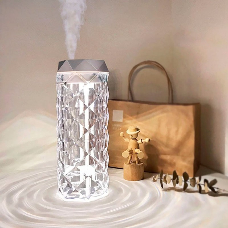 Umidificador Aromatizador De Cristal Inteligente Com Luz - Feira Da Madrugada SP