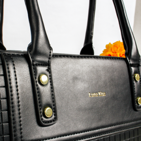 Bolsa Feminina Média De Ombro Quadrada Texturizada - Feira Da Madrugada SP