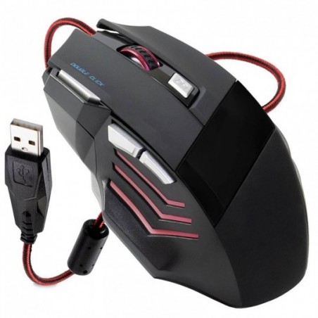 Mouse Gamer X7 Led RGB 2400dpi Ergonômico Preto - Feira Da Madrugada SP