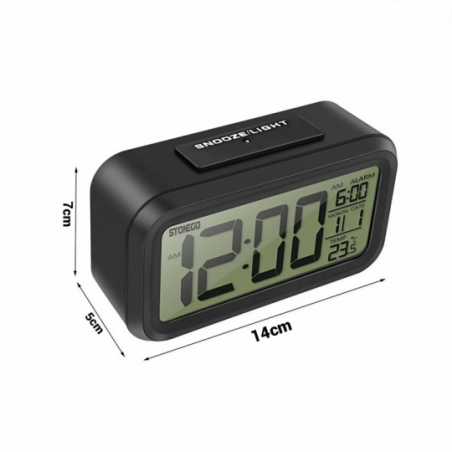 Mini Despertador Relógio Digital LCD De Mesa - Feira Da Madrugada SP