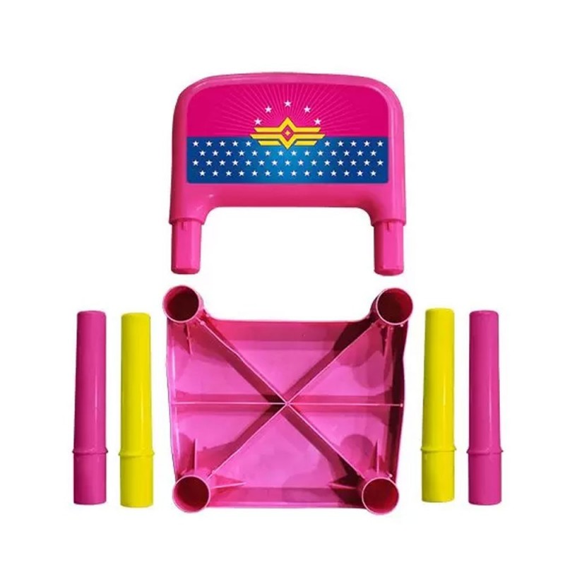 Cadeirinha Infantil Desmontável De Plástico Estampada- Feira Da Madrugada SP