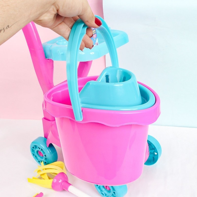 Carrinho Limpeza Completo Com 6 Peças Brinquedo - Feira da Madrugada SP