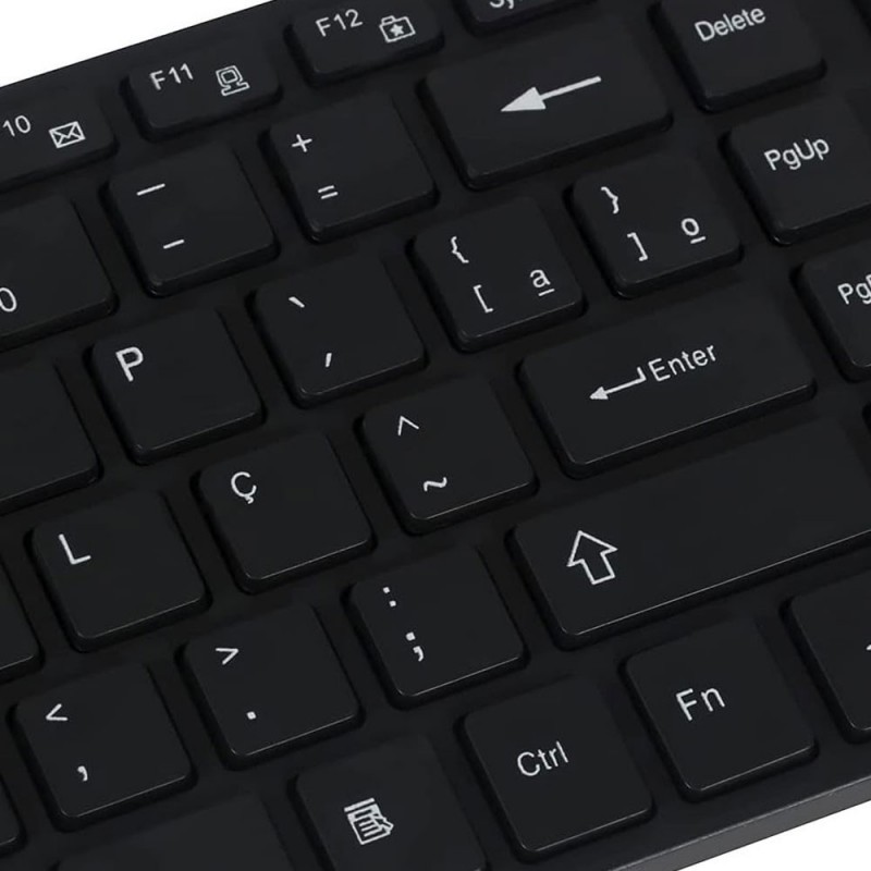 Kit Teclado E Mouse Ultra Slim Wireless Sem Fio 2,4 Ghz - Feira Da Madrugada SP