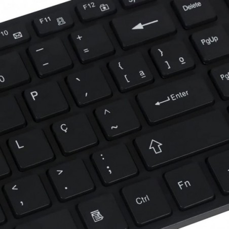 Kit Teclado E Mouse Ultra Slim Wireless Sem Fio 2,4 Ghz - Feira Da Madrugada SP