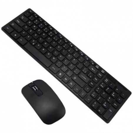 Kit Teclado E Mouse Ultra Slim Wireless Sem Fio 2,4 Ghz - Feira Da Madrugada SP