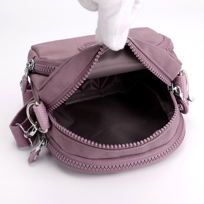 Bolsa Feminina Transversal De Nylon Com Divisórias Alça De Mão - Feira Da Madrugada SP