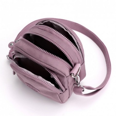 Bolsa Feminina Transversal De Nylon Com Divisórias Alça De Mão - Feira Da Madrugada SP
