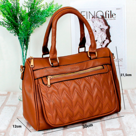 Bolsa Ombro Média Texturizada Elegante Feminina - Feira Da Madrugada SP!