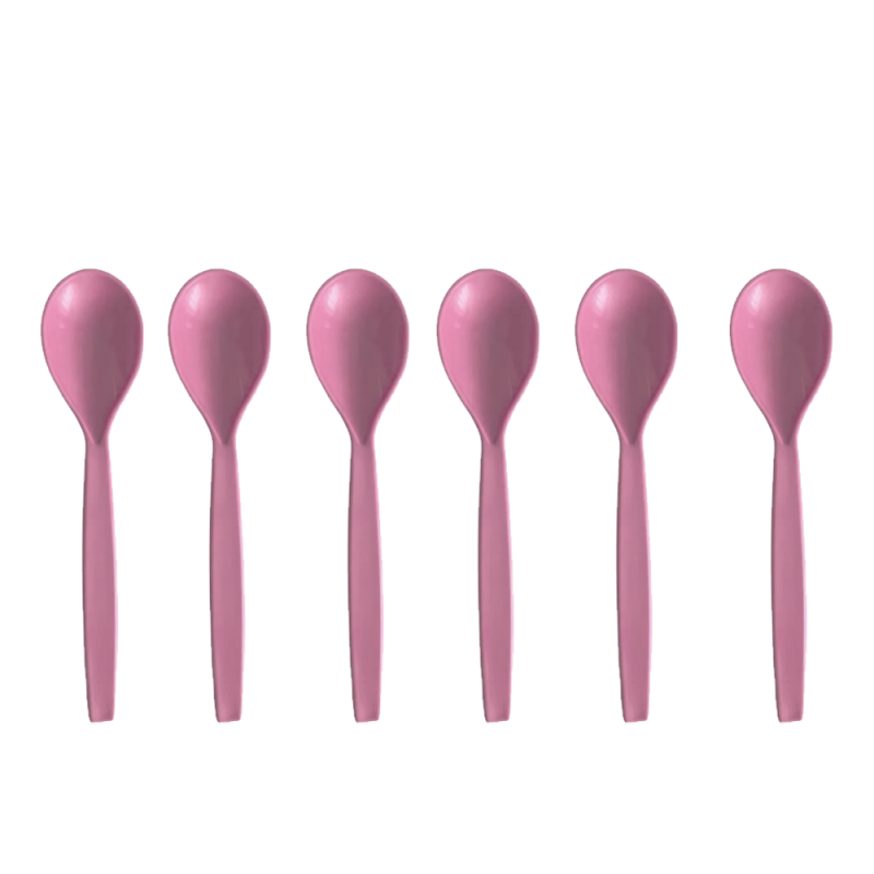 Kit 6 Colheres Infantil Para Crianças De Plástico Colors- Feira Da Madrugada Sp