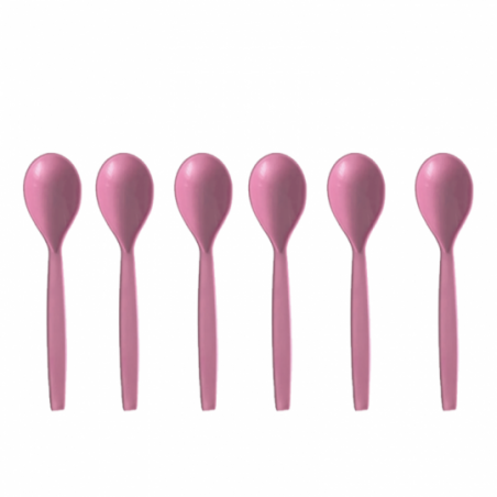 Kit 6 Colheres Infantil Para Crianças De Plástico Colors- Feira Da Madrugada Sp