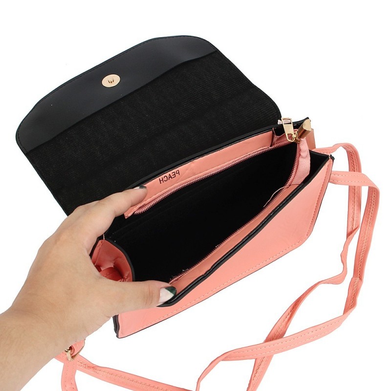 Bolsa Tiracolo Feminina Alça Transversal Fecho De Botão Em Imã - Feira Da Madrugada SP