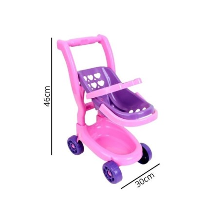 Carrinho Boneca Doce Passeio Infantil Roda Livre Zuca Toys
