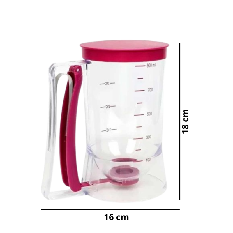 Dispenser Dosador Medidor De Massas Panquecas CupCake 900Ml