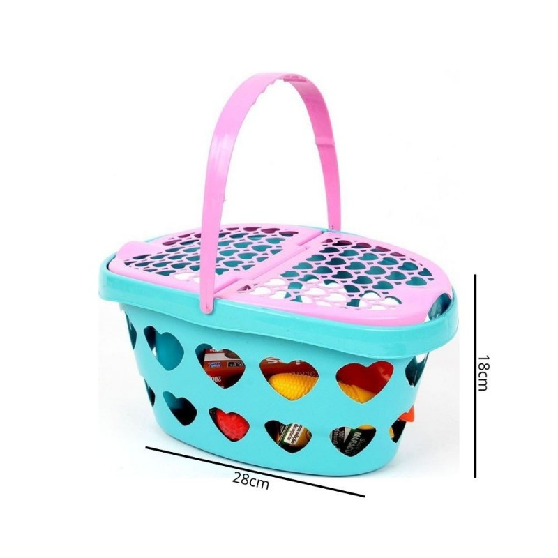 Cesta Piquenique Brinquedo Infantil Com 15 Peças Zuca Toys