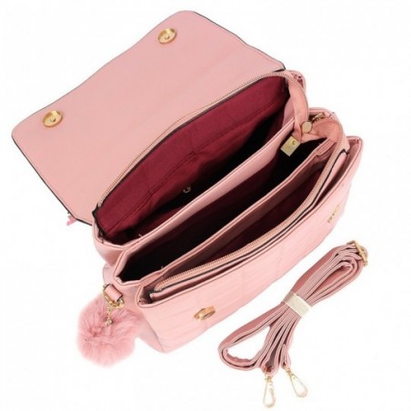 Bolsa Luxo Feminina Média Em Matelassê C/ Lenço Alça De Mão - Feira Da Madrugada SP