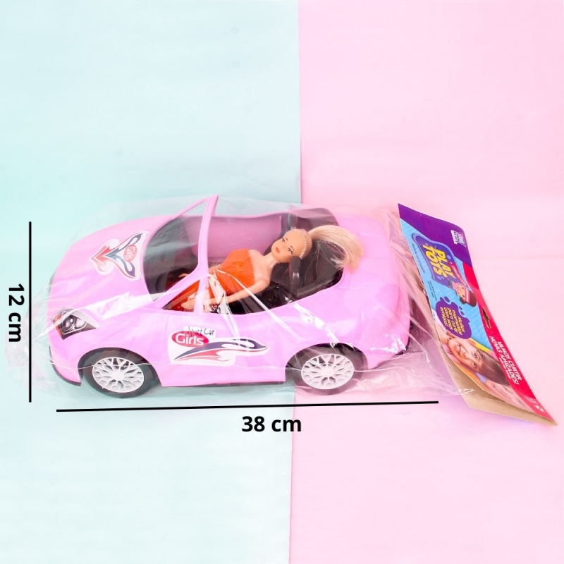 Carrinho Com Boneca Sport Car Girls Zuca Toys