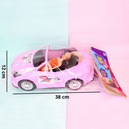 Carrinho Com Boneca Sport Car Girls Zuca Toys