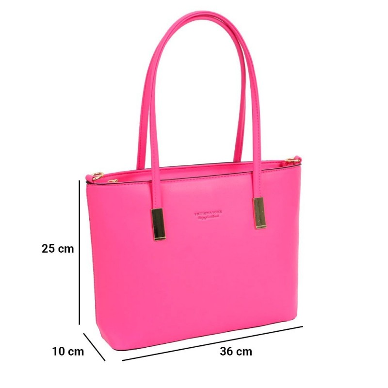 Bolsa Luxo Ombro Média Lisa Social Detalhes Dourados Feminina - Feira Da Madrugada SP