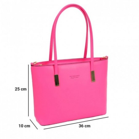 Bolsa Luxo Ombro Média Lisa Social Detalhes Dourados Feminina - Feira Da Madrugada SP