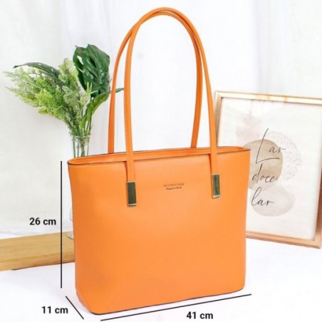 Bolsa Luxo Grande Feminina De Ombro Lisa Social Elegante - Feira Da Madrugada SP