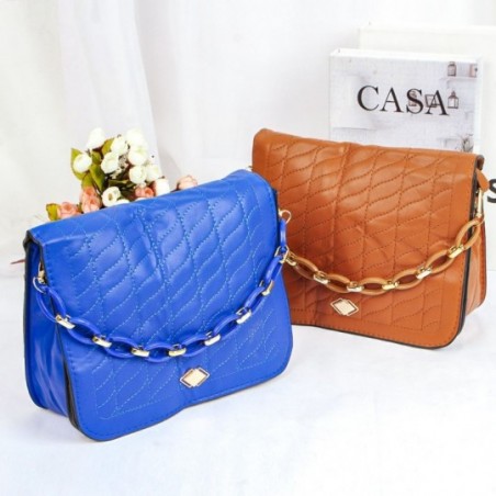 Bolsa Transversal Feminina Estruturada Detalhe Dourado - Compre Agora!