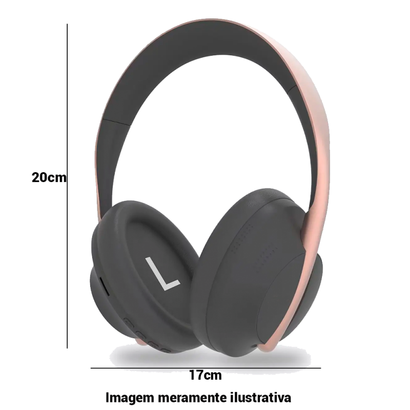 Fone De Ouvido Headphone Sem Fio Graves Extras Confortável - Feira Da Madrugada SP