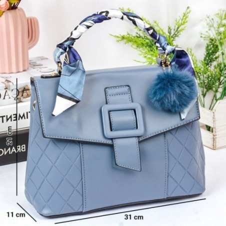 Bolsa Luxo Alça De Mão Com Lenço E Pompom Feminina Transversal - Feira Da Madrugada SP