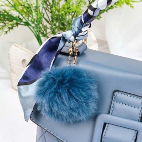 Bolsa Luxo Alça De Mão Com Lenço E Pompom Feminina Transversal - Feira Da Madrugada SP