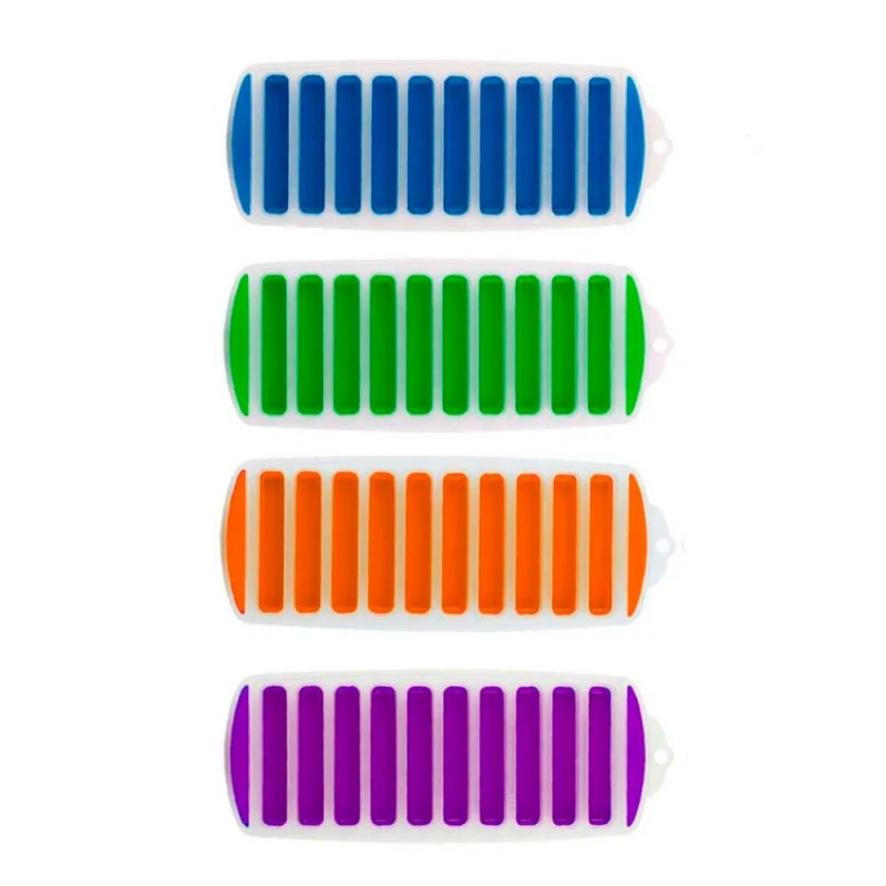 Forma De Silicone Palito Para Gelo Com 10 Cavidades Colors - Feira Da Madrugada SP