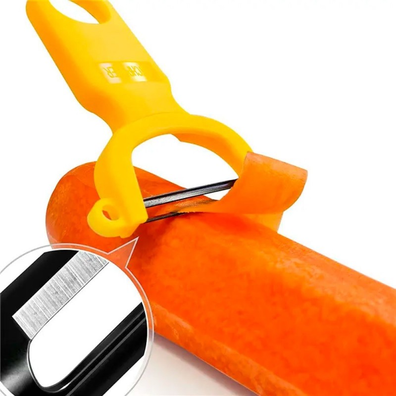 Kit Mini Ralador 3 Peças Coloridas Descascador Utensílios -Feira Da madrugada SP