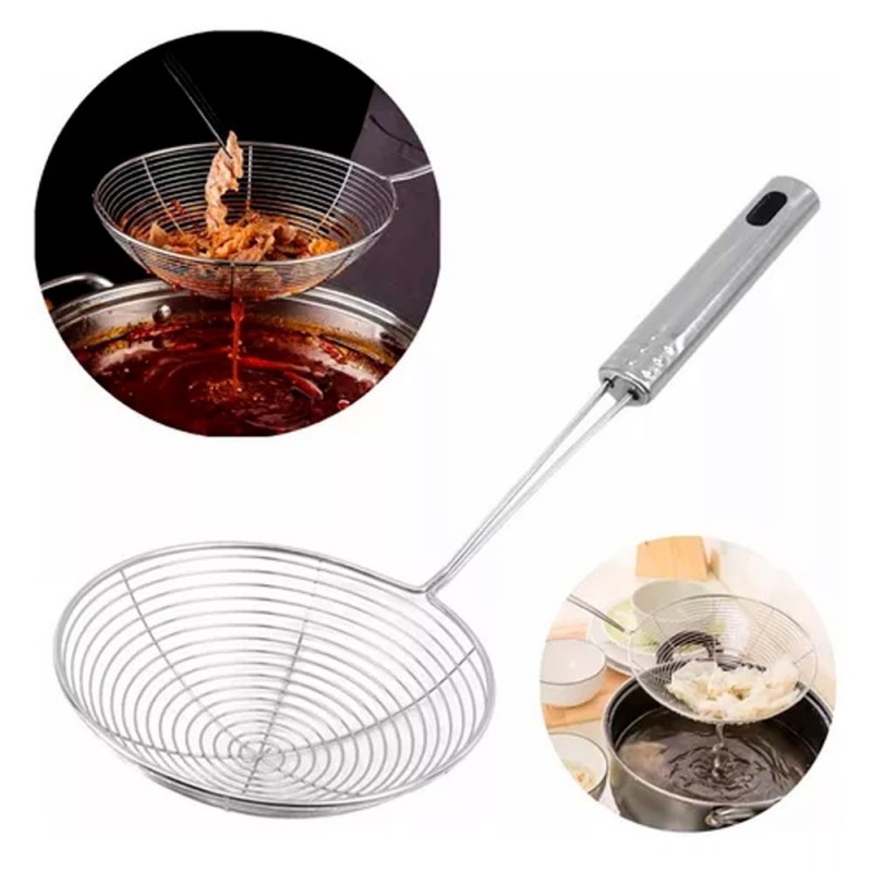 Escumadeira Para Fritura Coxinhas Salgados Inox 14,5 Cm  - Feira da Madrugada SP