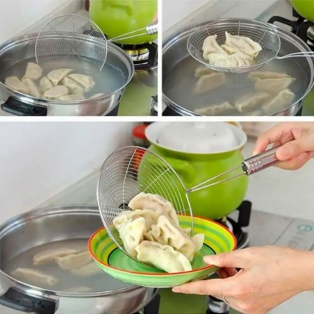 Escumadeira Para Fritura Coxinhas Salgados Inox 14,5 Cm  - Feira da Madrugada SP