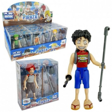 Boneco Pequeno Pirata Com Acessórios Play Box Brinquedo - Feira Da Madrugada SP